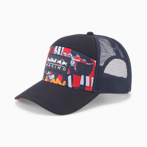 Red Bull Racing Trucker Baseball Hat, NIGHT SKY-Chinese Red
