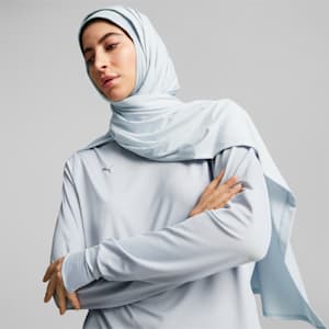 Running Hijab Scarf, Platinum Gray