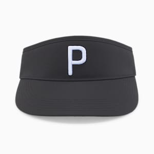 P Golf Visor Men, Puma Black-Bright White, extralarge-GBR