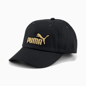 Essentials No.1 Cap, PUMA Black-Gold No1 Logo, extralarge