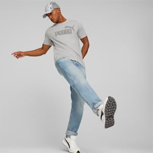 PUMA Academy Printed Trucker Unisex Cap, Cool Mid Gray-PUMA Black-AOP