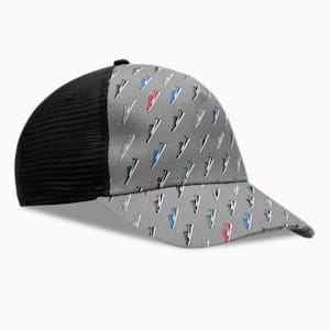 PUMA Academy Printed Unisex Trucker Cap, Cool Mid Gray-PUMA Black, extralarge-IND