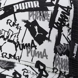 PUMA Academy Printed Unisex Trucker Cap, Cast Iron-PUMA Black-AOP, extralarge-IND