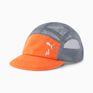 SEASONS Mesh Unisex Running Cap, Chili Powder-Gray Tile