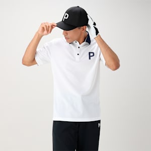 メンズ ゴルフ P キャップ, PUMA Black-White Glow, extralarge-JPN