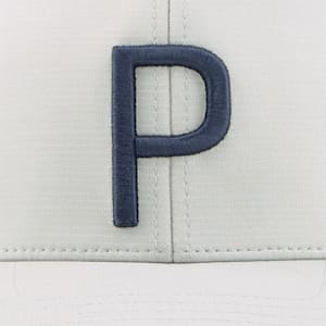 P Golf Cap, Ash Gray-Navy Blazer