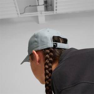 Metal Cat Unisex Youth Cap, Platinum Gray
