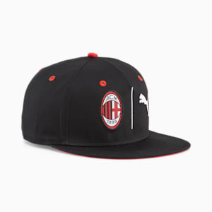 Gorra de visera plana del AC Milan, PUMA Black-For All Time Red, extralarge
