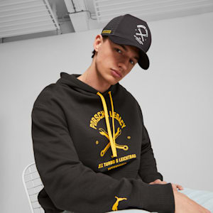 Porsche Legacy Garage Crew Trucker Cap, PUMA Black, extralarge-GBR