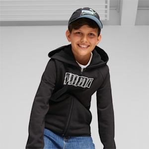 Mixmatch Pinch Panel Big Kids' Cap, PUMA Black-Silver Sky-AOP, extralarge