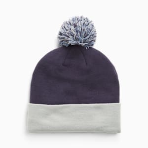 WRMLBL Men's Golf Removable Pom Beanie, Navy Blazer-Ash Gray, extralarge-GBR