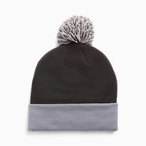WRMLBL Men's Golf Removable Pom Beanie, PUMA Black-Slate Sky, extralarge-GBR