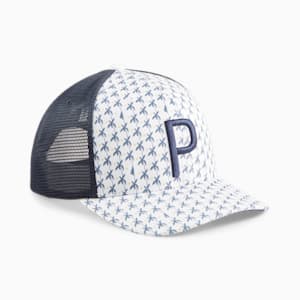 Palms Golf Trucker Hat, White Glow-Deep Navy, extralarge-GBR