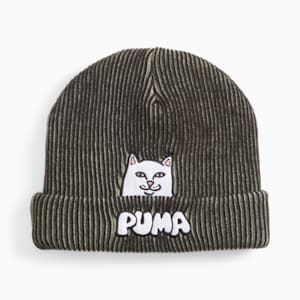 PUMA x RIPNDIP Beanie, PUMA Black-Eucalyptus, extralarge-IND