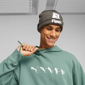 メンズ PUMA x RIPNDIP ビーニー, PUMA Black-Eucalyptus, extralarge-JPN
