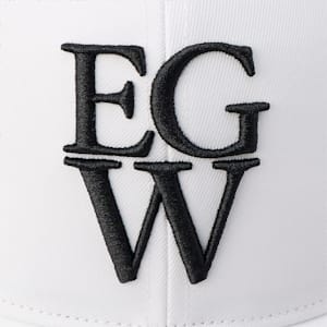 メンズ ゴルフ EGW コットンライク セミフラット キャップ, Bright White, extralarge-JPN