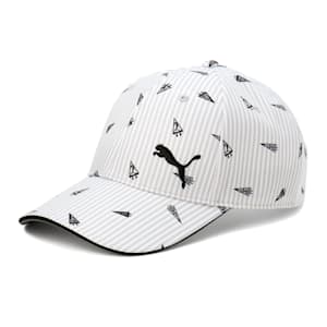 メンズ ゴルフ ポリエステルツイル グラフィック キャップ, Bright White