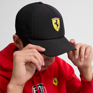 Scuderia Ferrari Race Trucker Cap, PUMA Black, extralarge