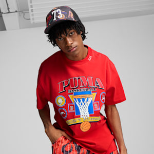 ユニセックス バスケットボール トラッカー マイクロファイバー キャップ, PUMA Black-AOP, extralarge-JPN