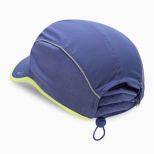 Runner Short Visor 5 Panel Running Cap, Blue Crystal, extralarge-IND