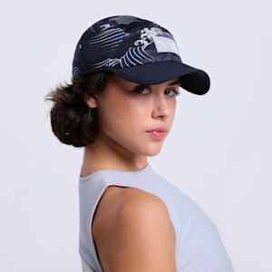 PUMA x SAYSKY 5 Panel Running Cap, New Navy-Feather Gray-AOP, extralarge-IND