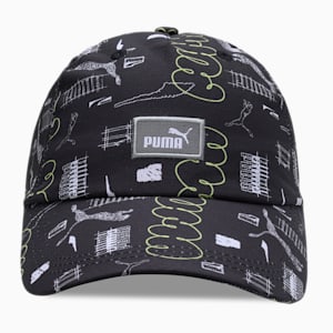 PUMA Brand Love Unisex Baseball Cap, PUMA Black-AOP, extralarge-IND