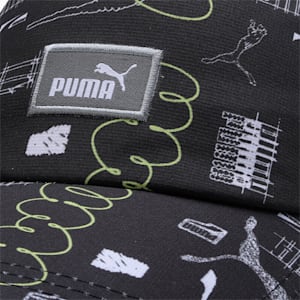 PUMA Brand Love Unisex Baseball Cap, PUMA Black-AOP, extralarge-IND