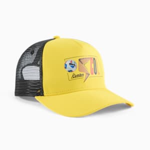 PUMA CONMEBOL Copa América 2024 Fan Trucker Cap, Pelé Yellow-COL, extralarge