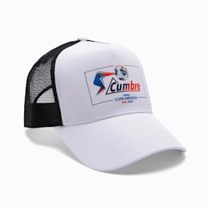 PUMA CONMEBOL Copa América 2024 Fan Trucker Cap, PUMA White-CUMBRE, extralarge