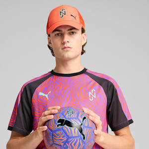 Neymar Jr Unisex Trucker Cap, Orange Poppy-PUMA Black, extralarge-IND