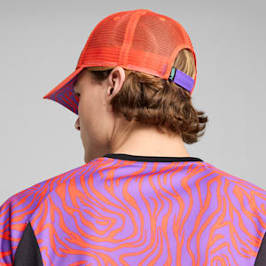 Neymar Jr Unisex Trucker Cap, Orange Poppy-PUMA Black, extralarge-IND