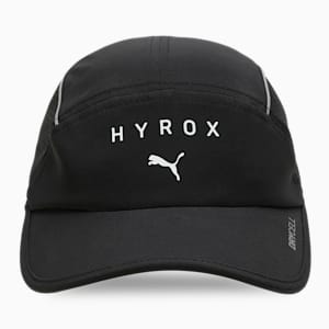 PUMA x HYROX Short Visor 5-Panel Training Cap, PUMA Black, extralarge-IND