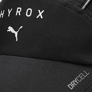 PUMA x HYROX Short Visor 5-Panel Training Cap, PUMA Black, extralarge-IND