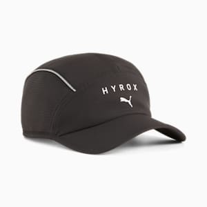 ユニセックス PUMA x HYROX バイザー 5 パネル キャップ, PUMA Black, extralarge-JPN