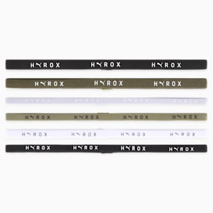 PUMA x HYROX Unisex Training Hairbands Pack of 6, PUMA Black, extralarge-IND
