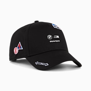 BMW M Motorsport Sticker Baseball Cap, PUMA Black, extralarge