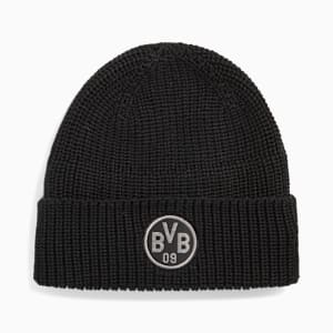 Borussia Dortmund Essentials Beanie Unisex, PUMA Black-Flat Medium Gray, extralarge