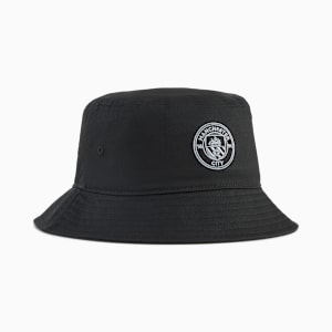 Manchester City Essentials Bucket Hat, PUMA Black-PUMA Silver, extralarge
