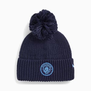 Manchester City Essentials Beanie Youth, PUMA Navy-Team Light Blue, large