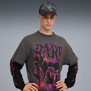 LAMELO Trucker Cap, PUMA Black-AOP, extralarge