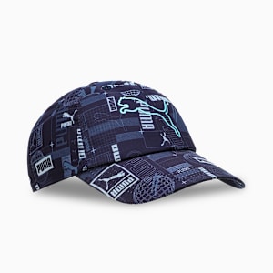 PUMA All-Over-Print Lightweight Running Cap V4, PUMA Navy-AOP, extralarge-IND