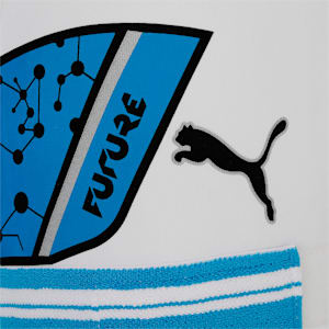 PUMA Future 20.1 Thigh Guard, Ethereal Blue-Puma Black