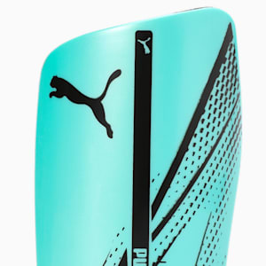 ATTACANTO Football Shin Guards, Electric Peppermint-PUMA Black, extralarge-IND