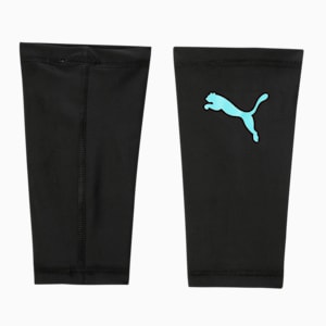 ATTACANTO Football Shin Guards, Electric Peppermint-PUMA Black, extralarge-IND