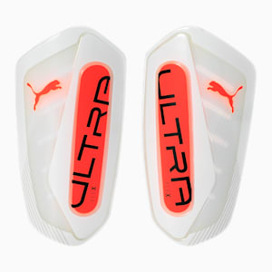 ULTRA Flex Football Sleeves Shinguards, PUMA White-Glowing Red, extralarge-IND