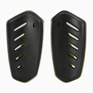 ULTRA Flex Football Sleeves Shinguards, Yellow Alert-Puma Aged Silver, extralarge-IND