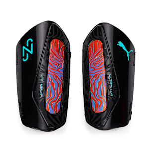 Neymar Jr. ULTRA Light Football Strap Shinguards, Orange Poppy-PUMA Black, extralarge-GBR