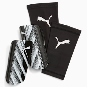 Protège-tibias de soccer ATTACANTO, PUMA Black-PUMA White, large