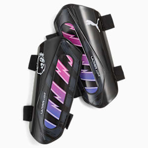 PUMA Premier League ULTRA Light Football Strap Shinguards, PUMA Black-PUMA White, extralarge-GBR