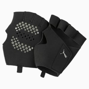 Essential Premium Grip Cut Fingered Training Gloves, Puma Black, extralarge